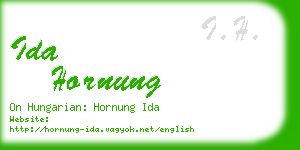 ida hornung business card